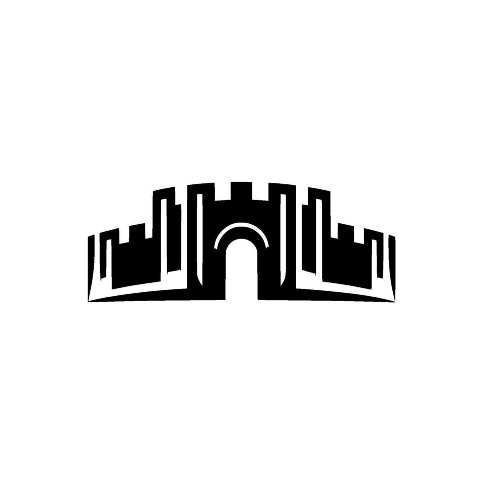 Architectural Gateway, Minimalist Fortress vector