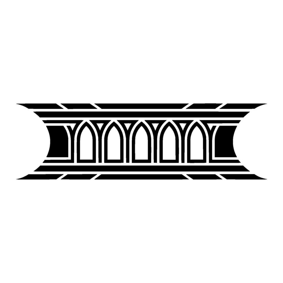 Geometric Archway, Art Deco Emblem, Minimalist vector
