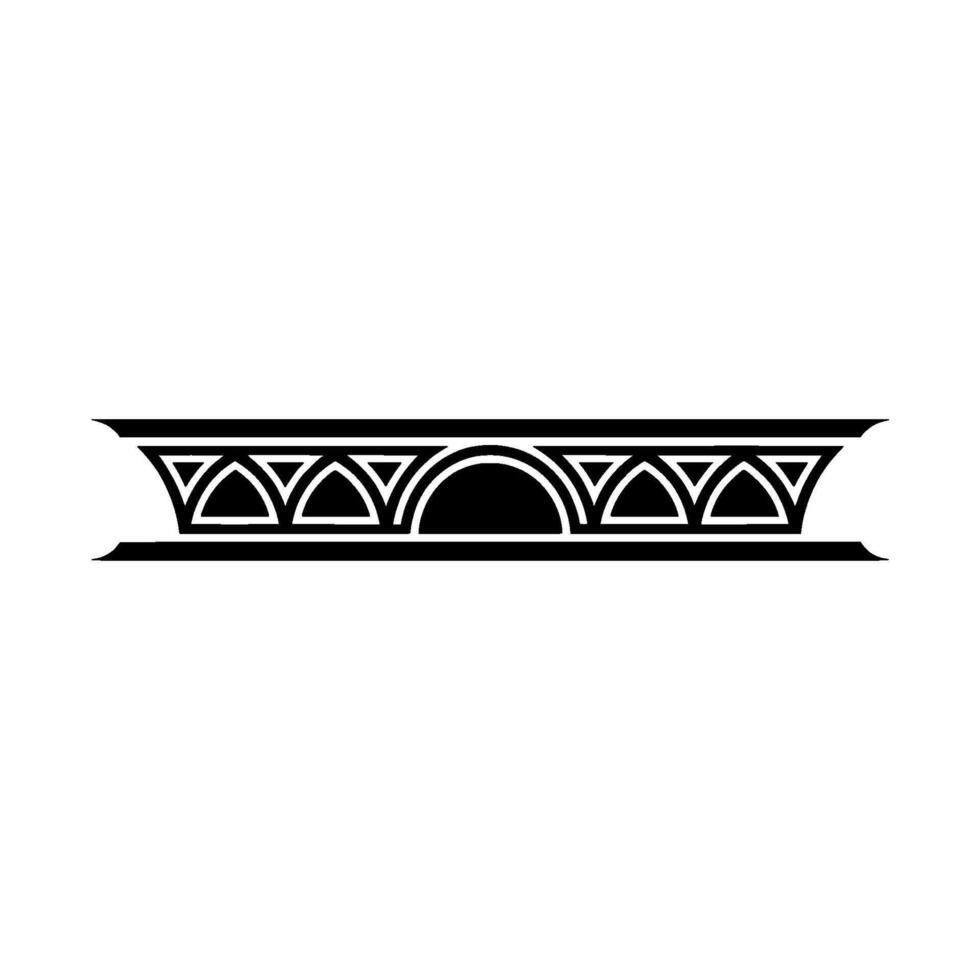 Geometric Deco Border, Stylized Arch Motif vector