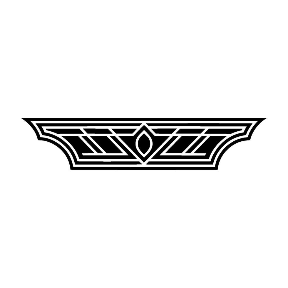 Geometric Deco Ornament, Minimalist, Vintage Aesthetic vector