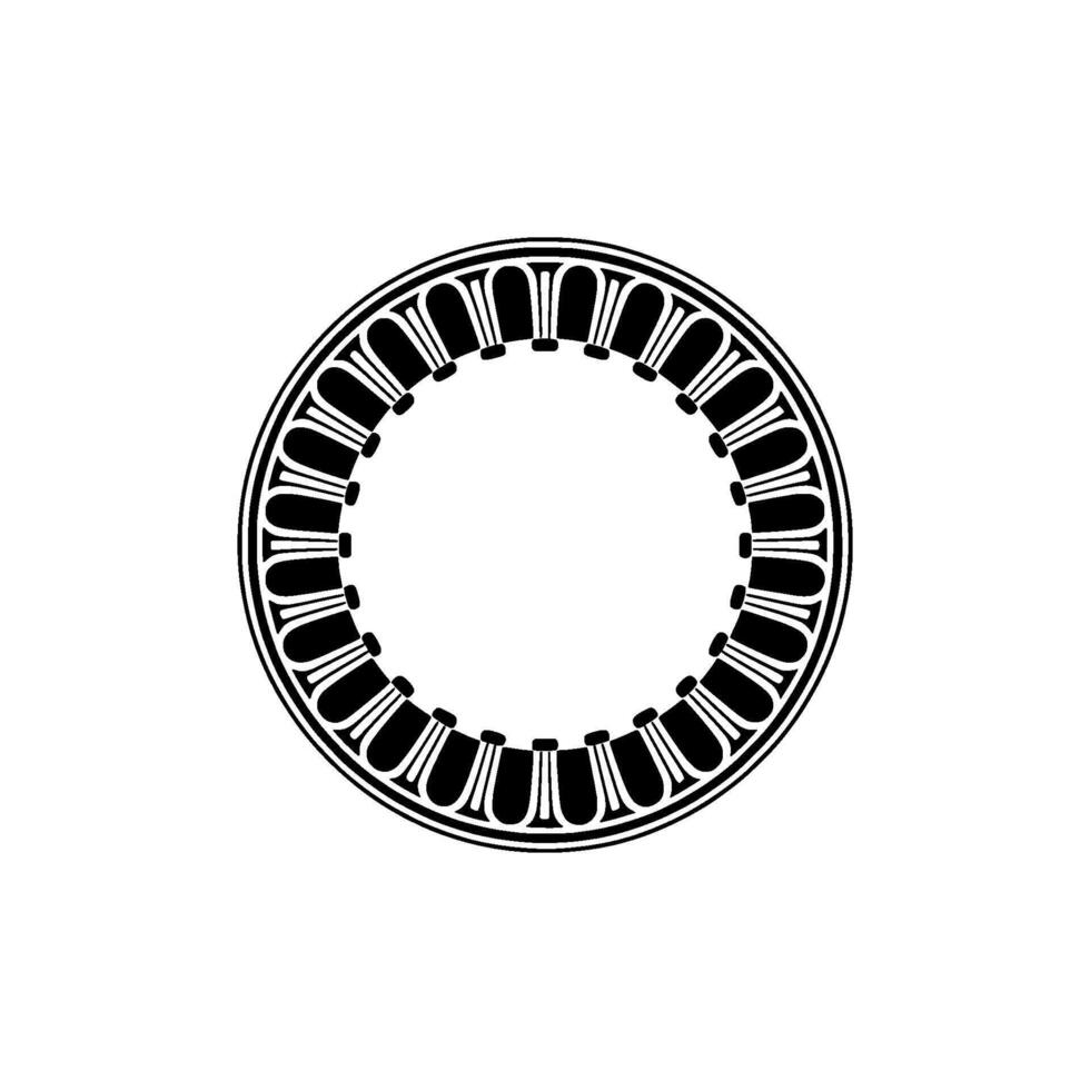 Geometric Circle Ornament, Minimalist, Vintage Aesthetic vector