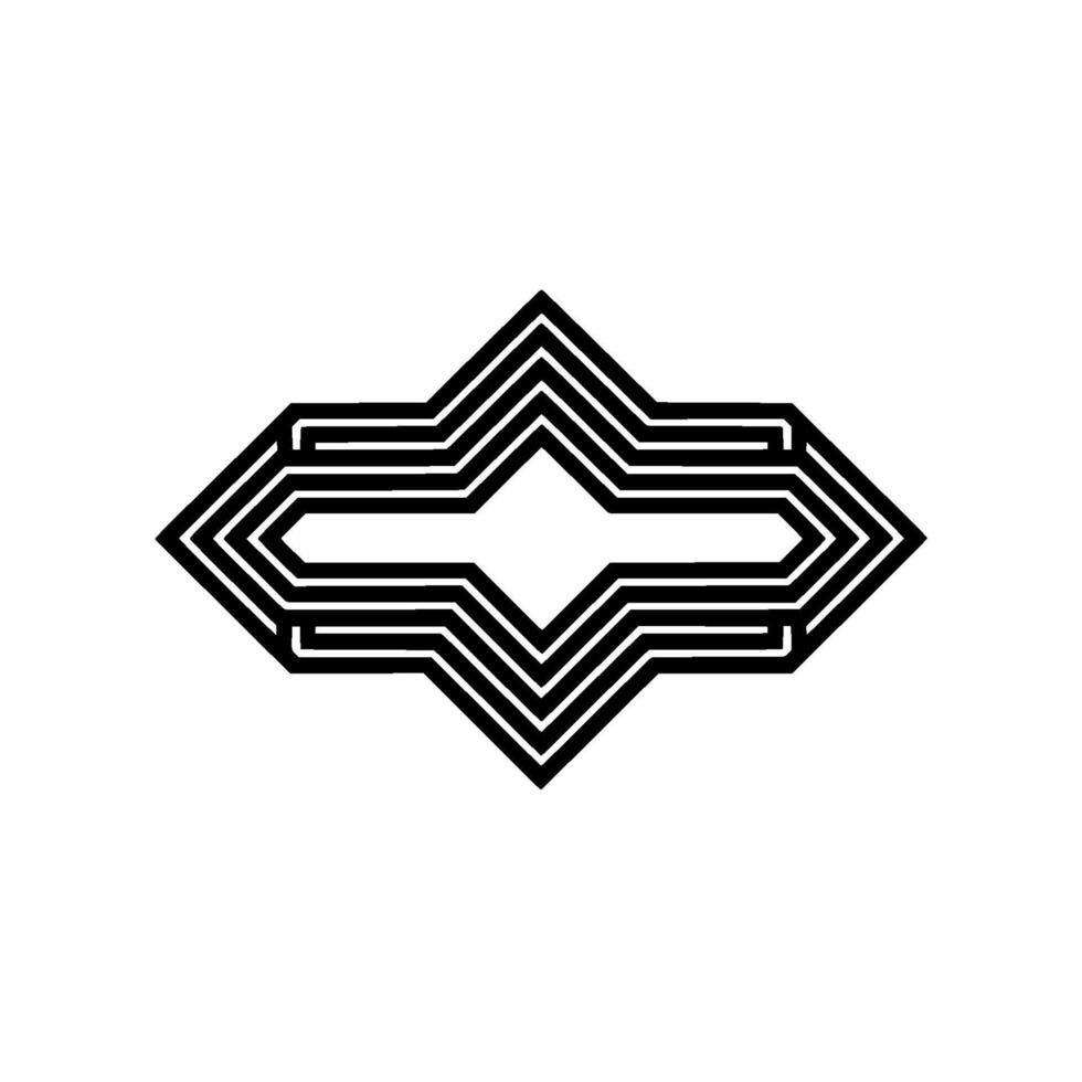 Geometric Diamond, Minimalist vector