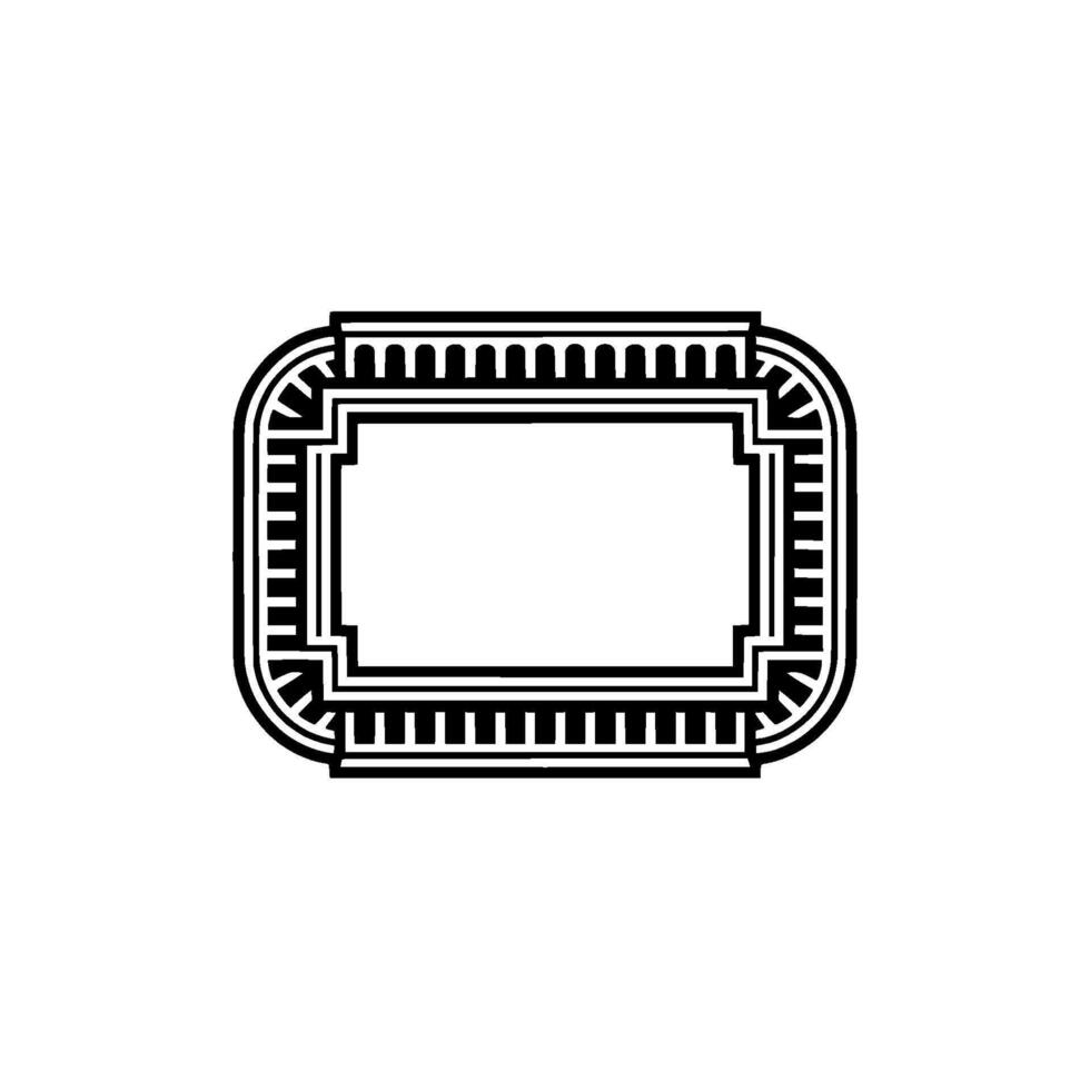 Art Deco Frame, Elegant Border, Vintage, Minimalist Illustration, Geometric vector