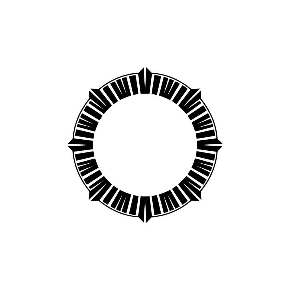 Geometric Radial Emblem, Minimalist, Circular Motif vector