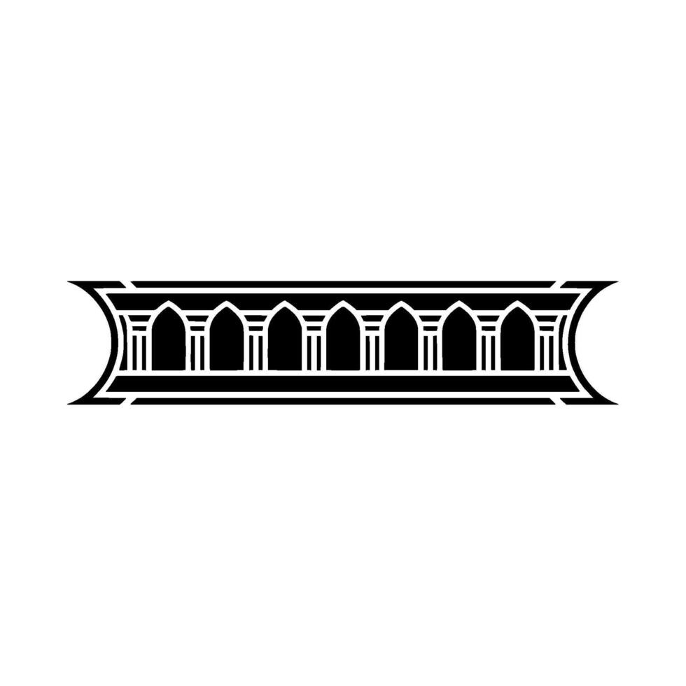 Art Deco Archway Ornament, Geometric, Minimalist vector
