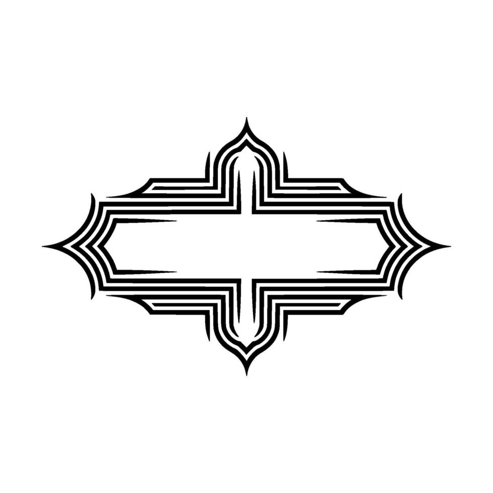 Geometric Ornament, Elegant Border, Minimalist vector