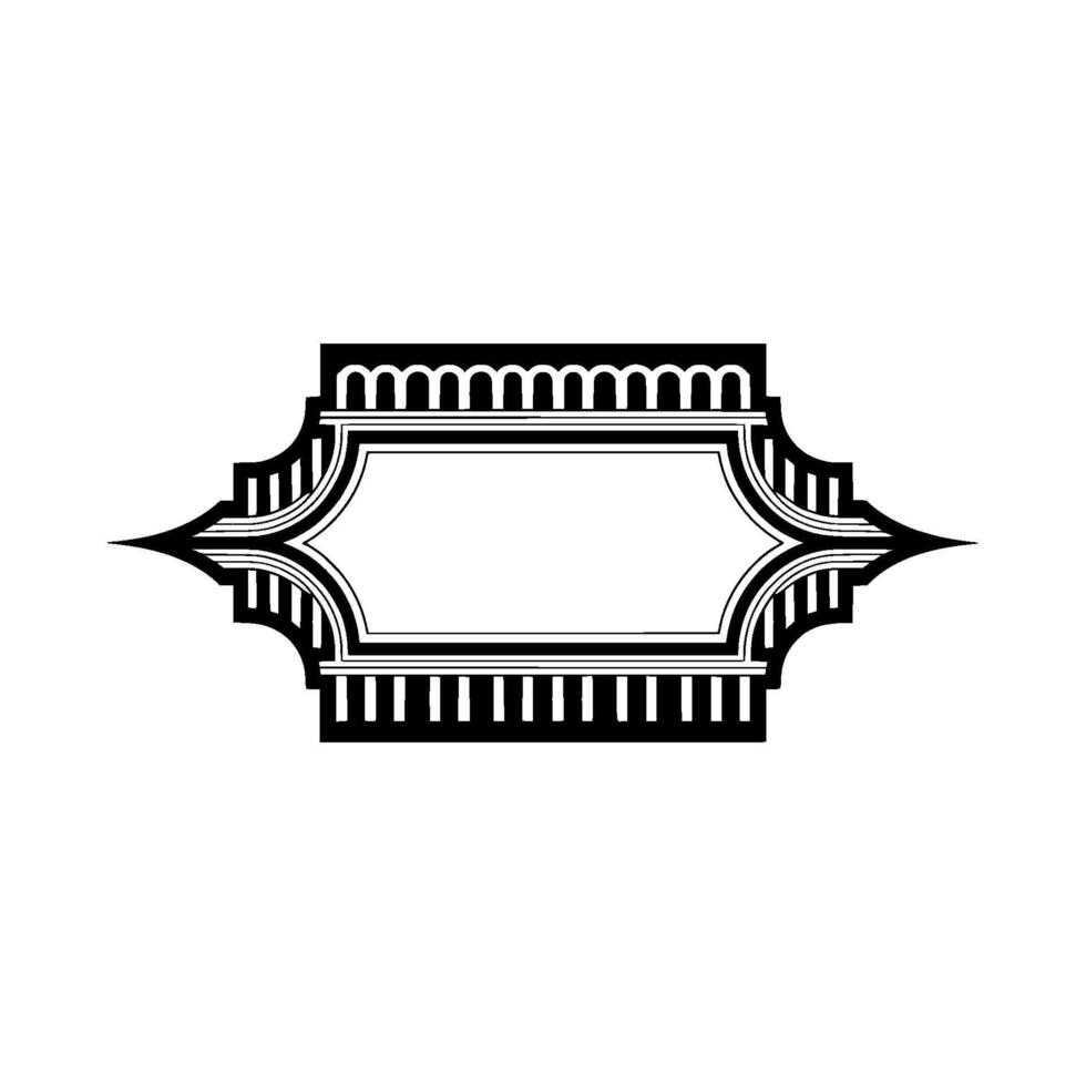 Art Deco Frame, Elegant Border, Vintage, Geometric vector