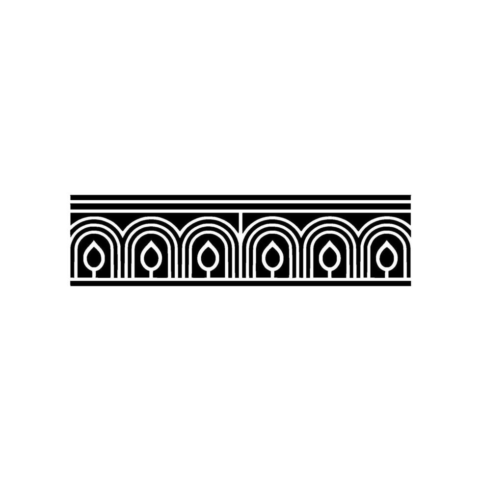 Geometric Deco Border, Illuminated Symmetry vector