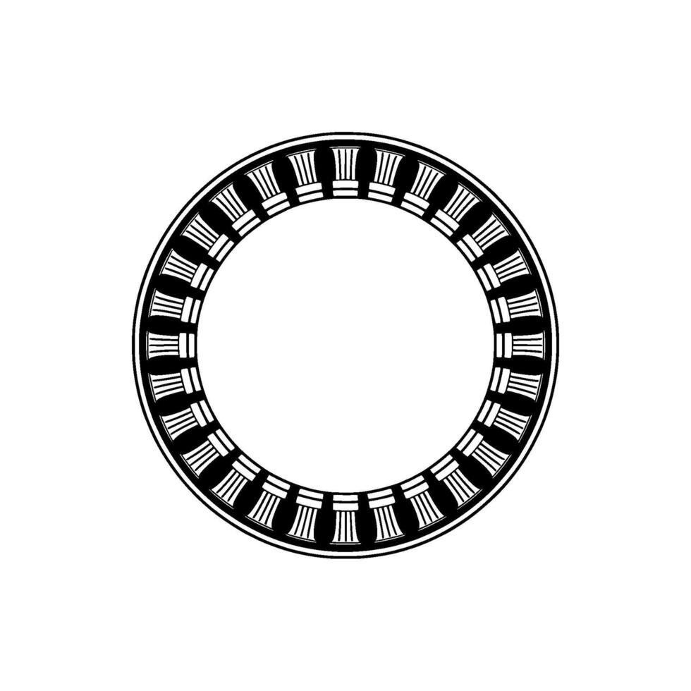 Circular Classical Ornament, Minimalist vector