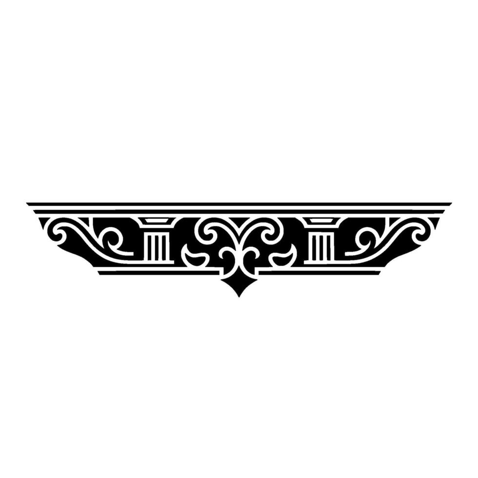 Elegant Black and White Decorative Border, Vintage Style, Ornament vector