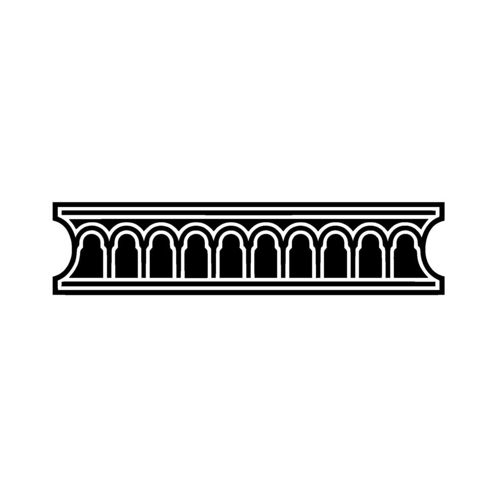 Ornate Archway Silhouette, Minimalist vector