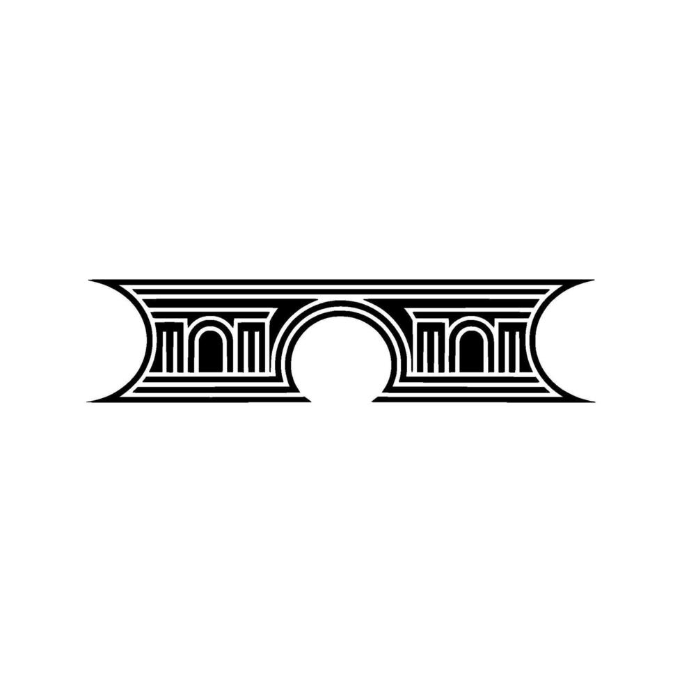 Geometric Portal, Minimalist, Abstract Symmetry vector