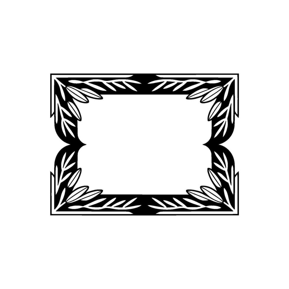 Elegant Botanical Frame, Vintage, Minimalist Aesthetic, Foliage vector