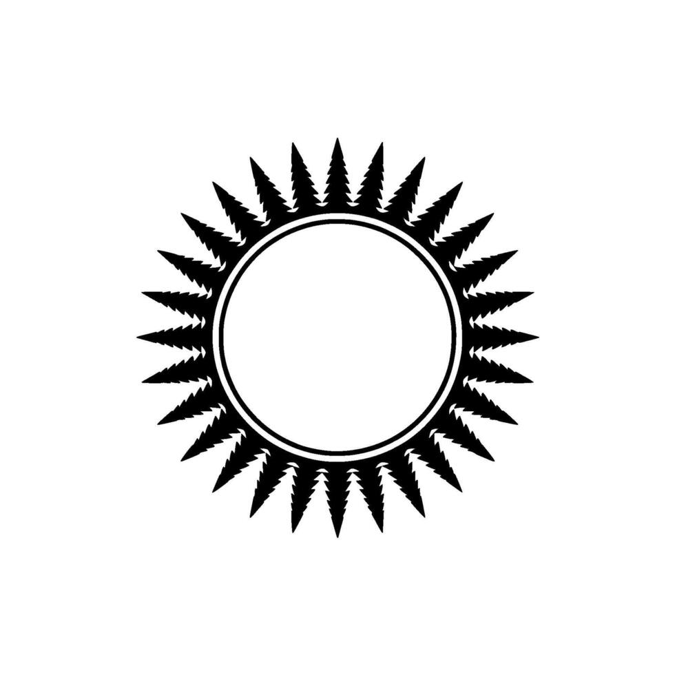 Minimalist Mountain Sunrise Emblem vector
