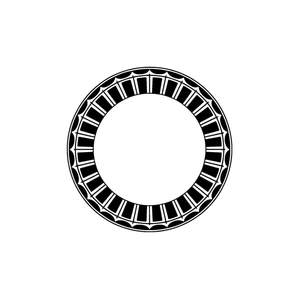Geometric Circle Frame, Art Deco Style, Minimalist - Decorative vector