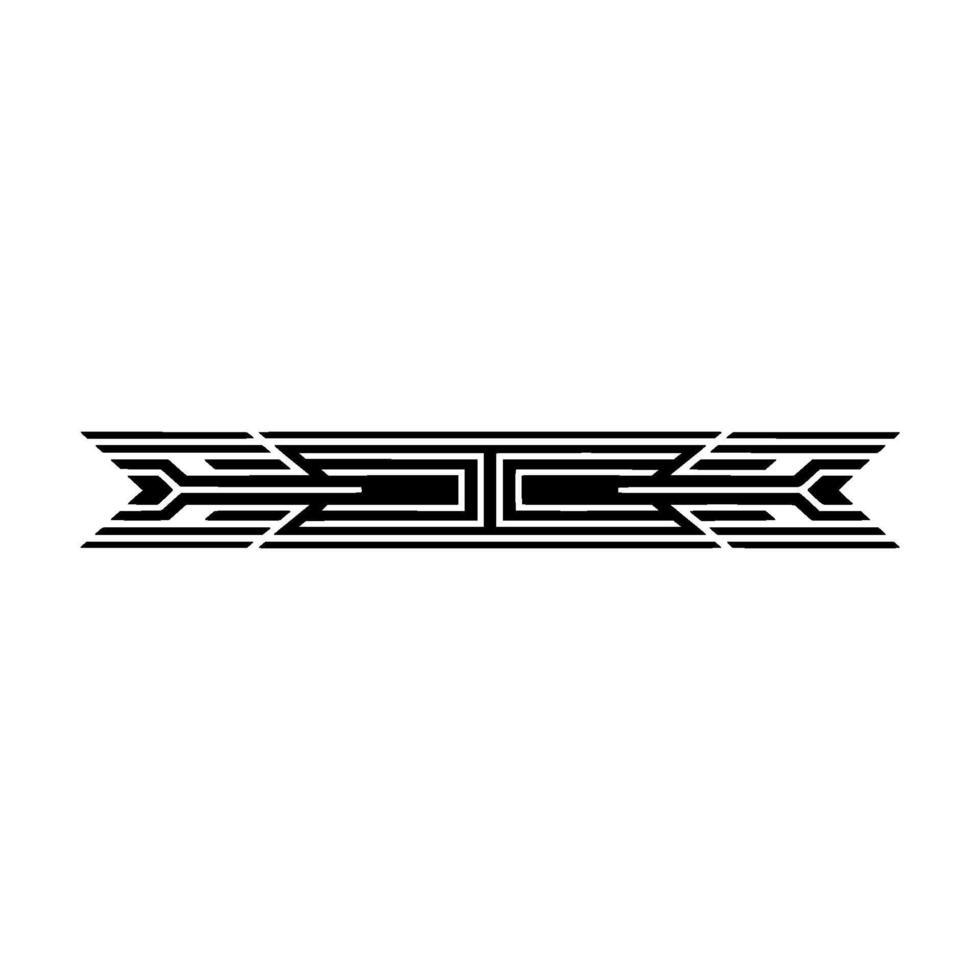 Geometric Deco Border, Streamlined vector