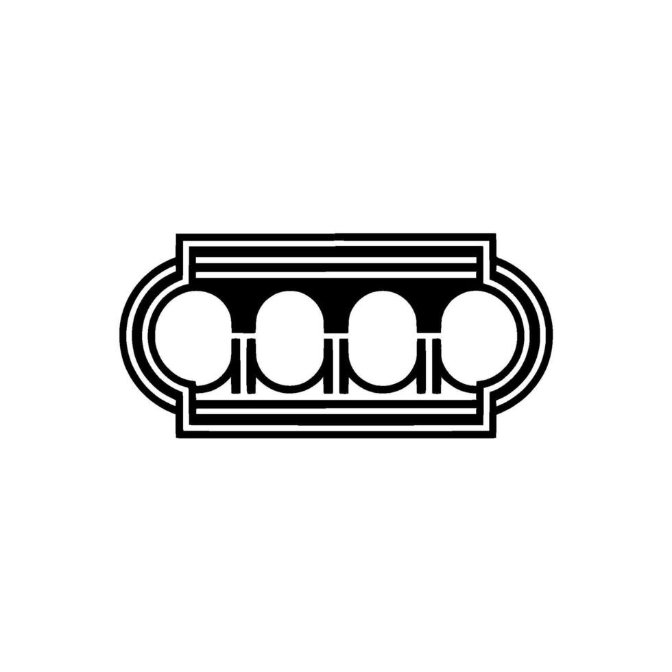 Art Deco Archway Emblem, Geometric, Vintage Style, Symmetry vector
