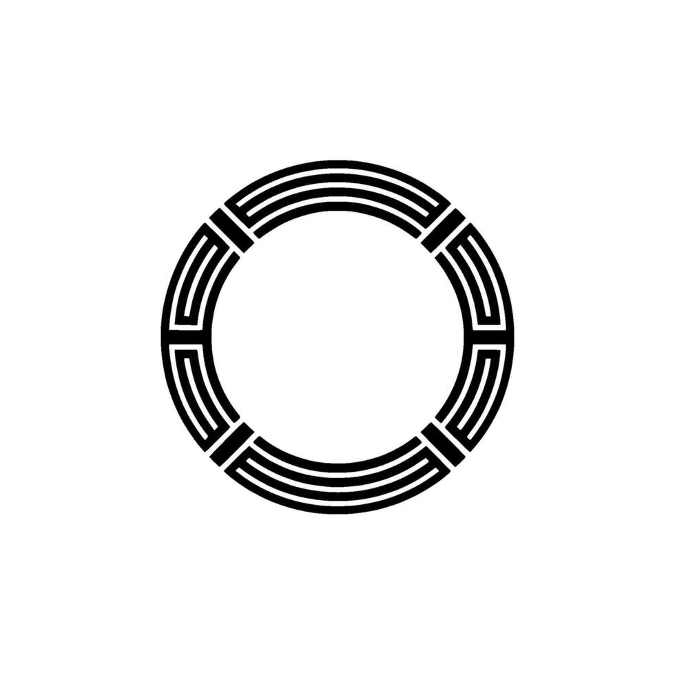 Geometric Circle Emblem, Minimalist, Circular Motif - Symmetry vector