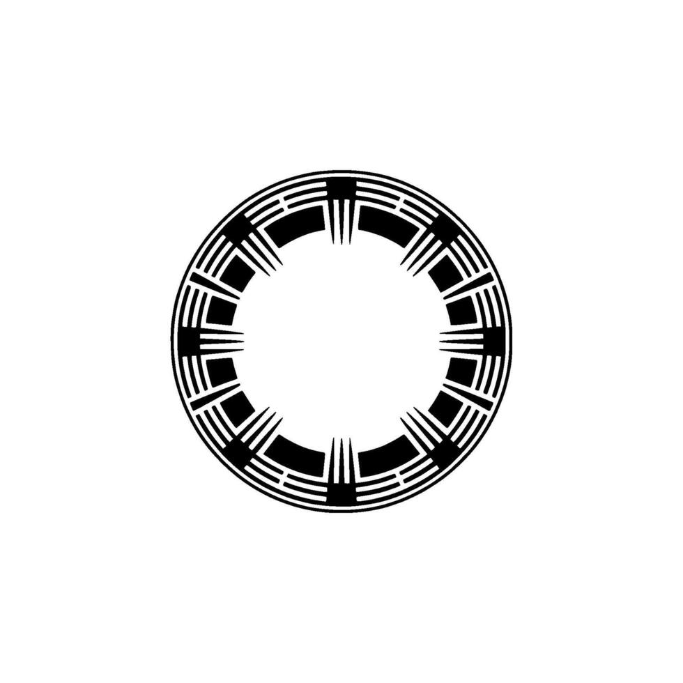 Geometric Circle Emblem, Minimalist, Circular Motif, Composition vector