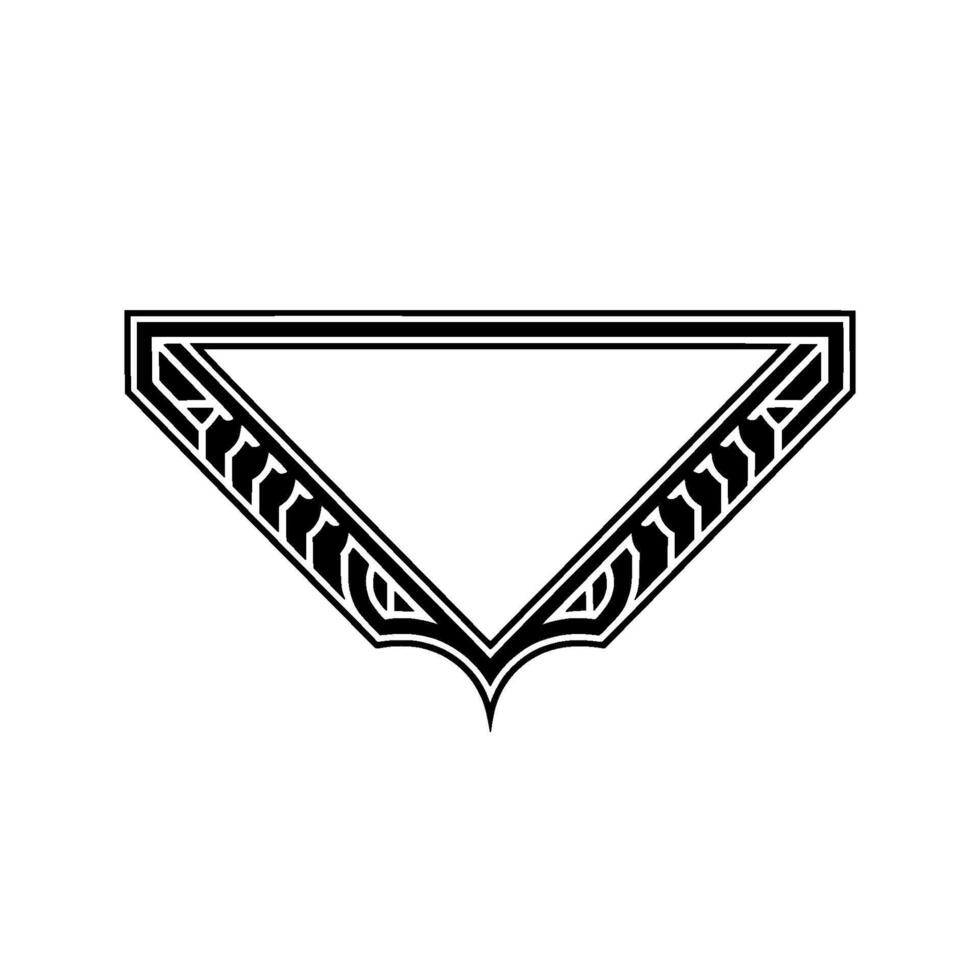 Geometric Deco Shield Emblem, Vintage Style, Art deco vector
