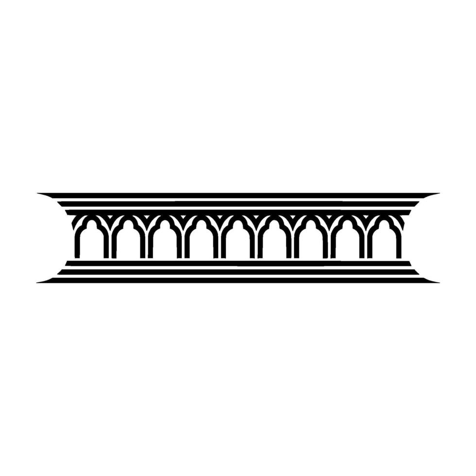 Gothic Arch Ornament, Minimalist, Architectural Detail, Linear vector