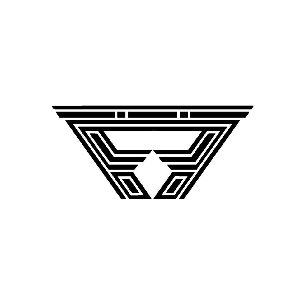 Geometric Triangle Emblem, Modern Abstract vector