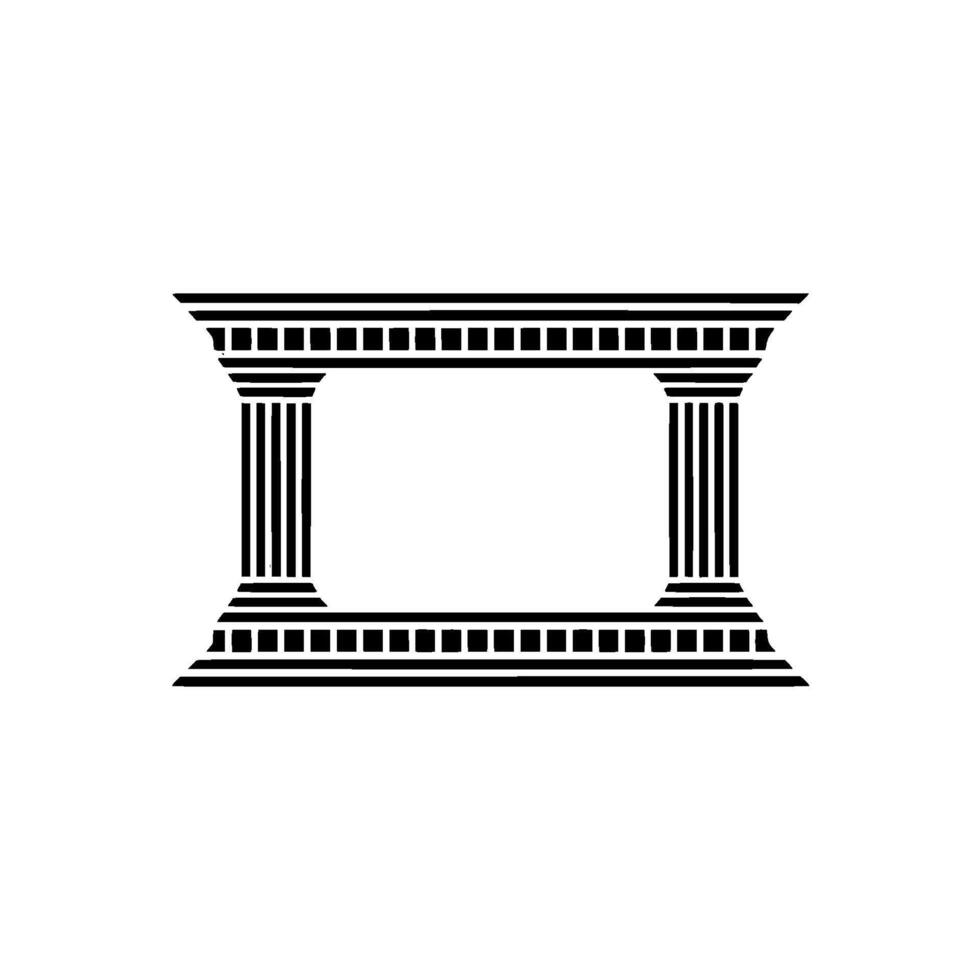 Geometric Temple Frame, Minimalist - Architecture vector