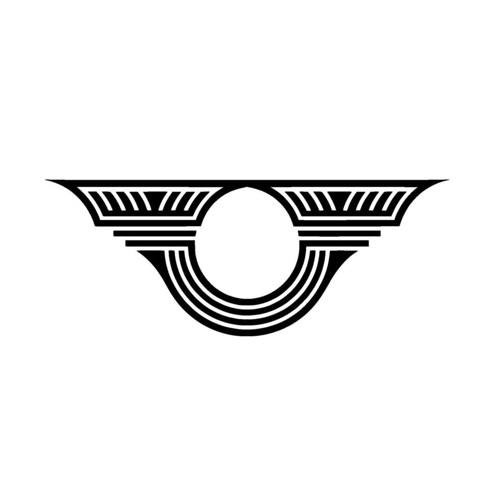 Geometric Arch Emblem, Art Deco Style, Minimalist vector
