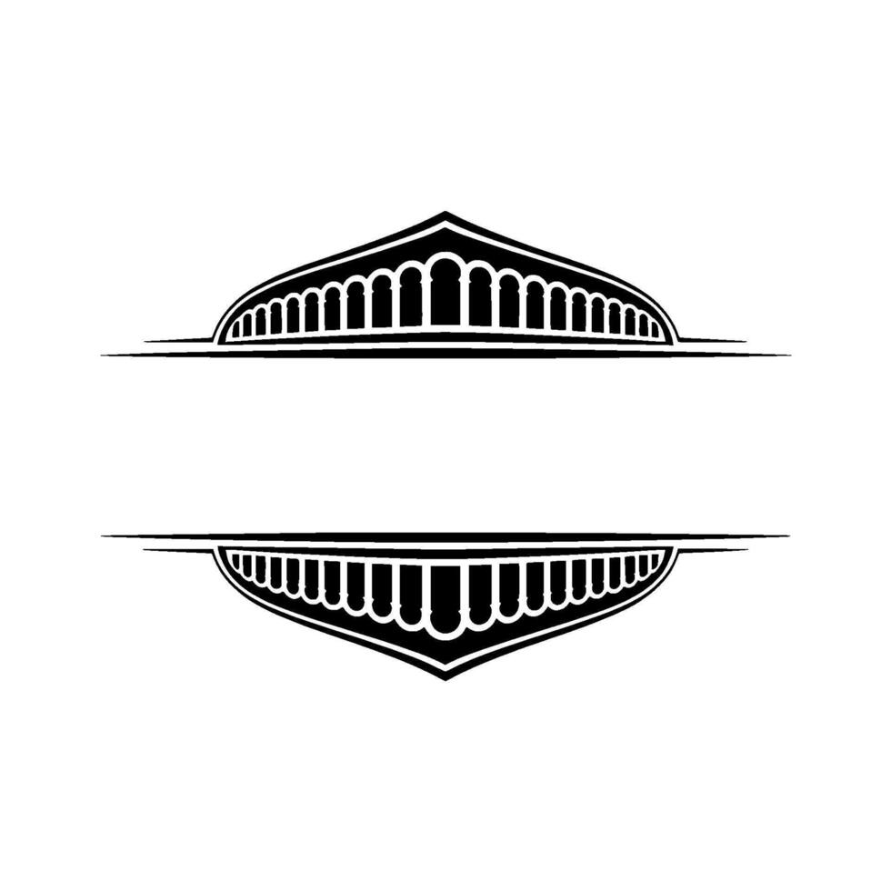 Elegant Shield Divider, Vintage, Minimalist Emblem vector