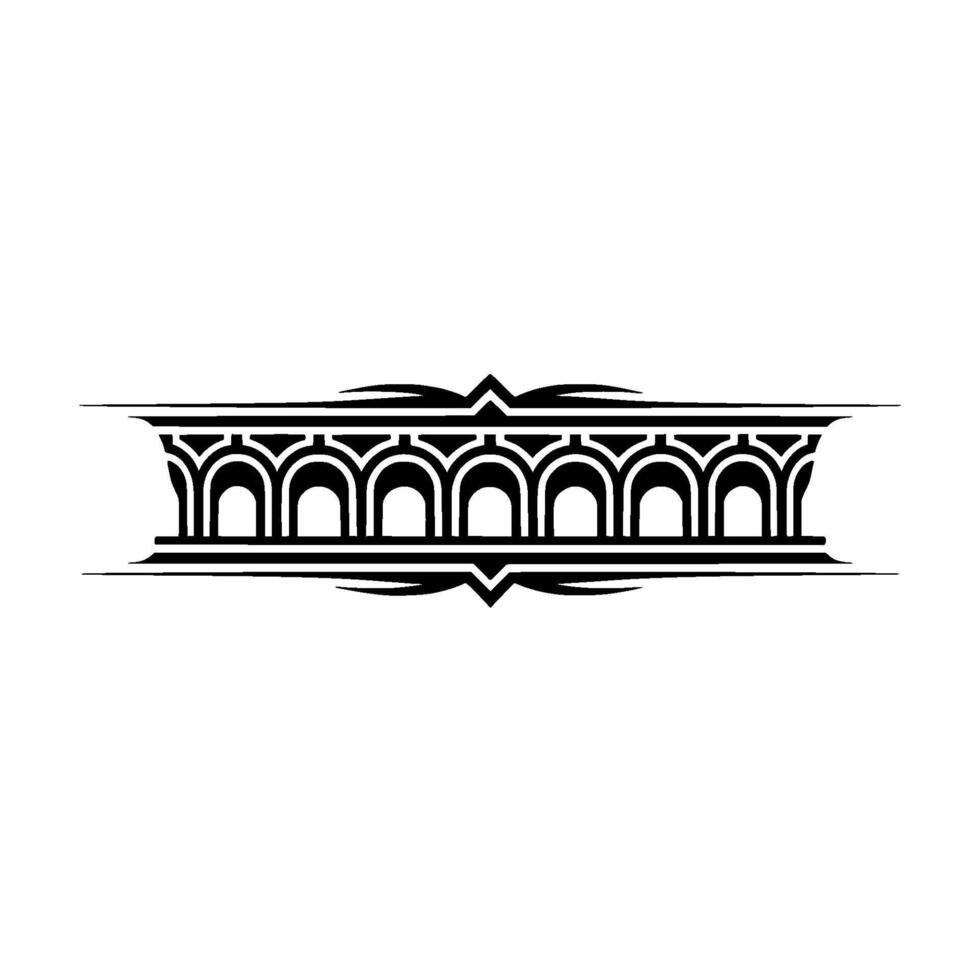Art Deco Ornament, Geometric Border, Elegant Divider vector