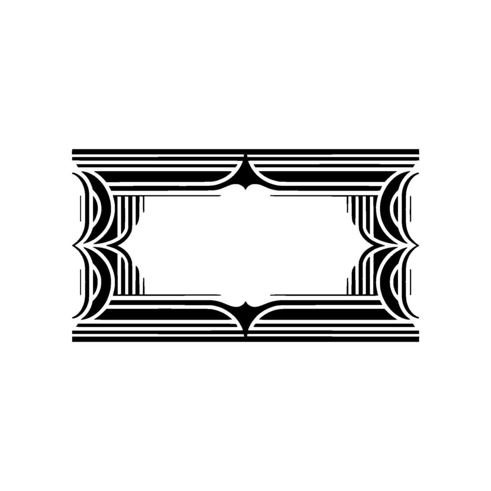 Art Deco Frame, Geometric Ornamentation, Minimalist, Artdeco vector