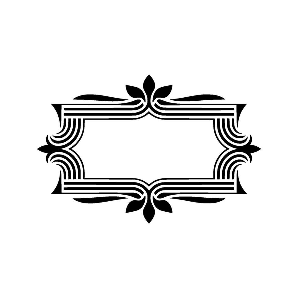 Art Deco Frame, Elegant Border, Vintage, Stylized Ornament vector