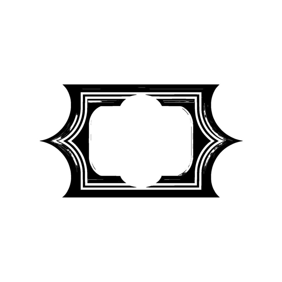 Geometric Deco Frame, Minimalist, Abstract Shape vector