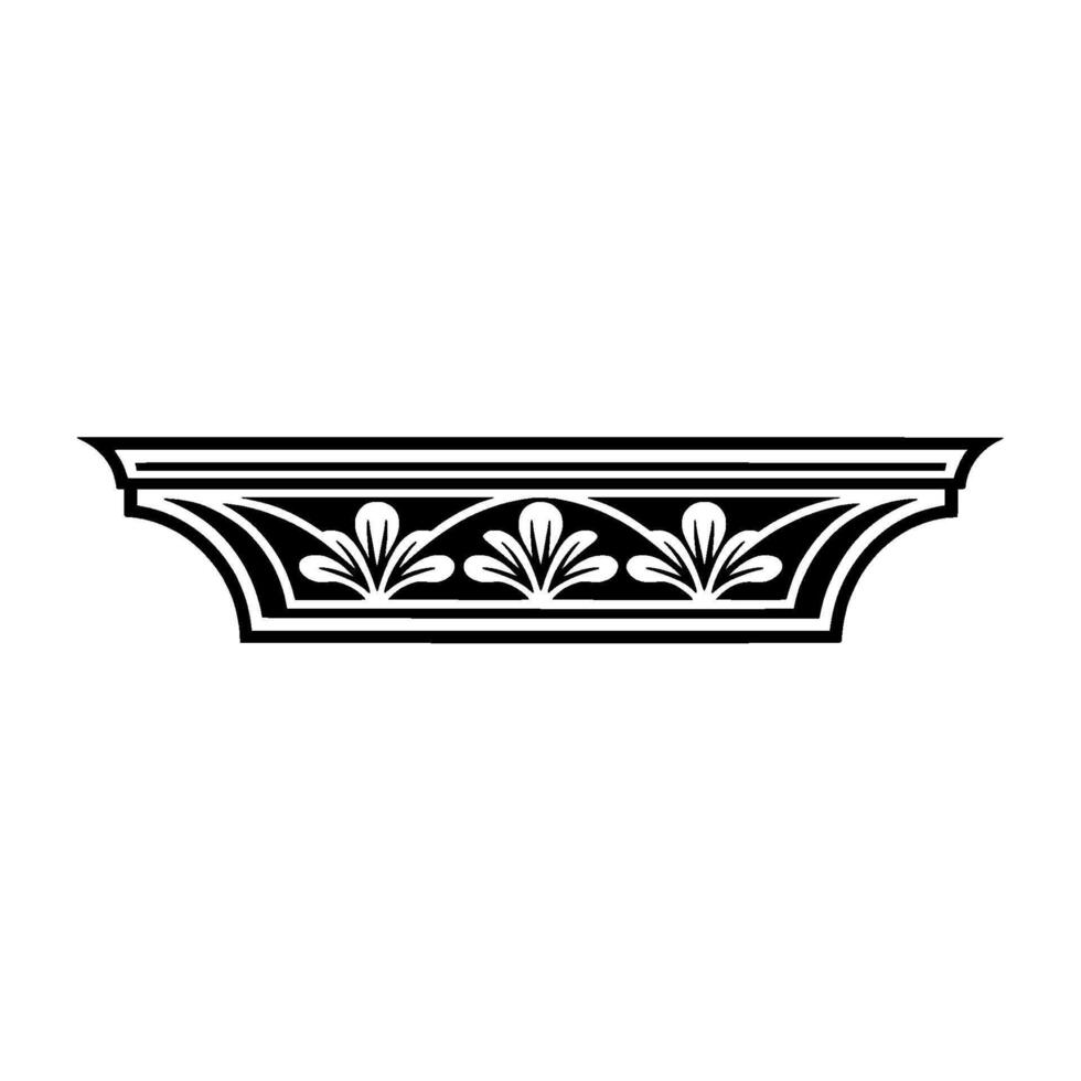 Elegant Classical Molding, Detailed Ornamentation vector