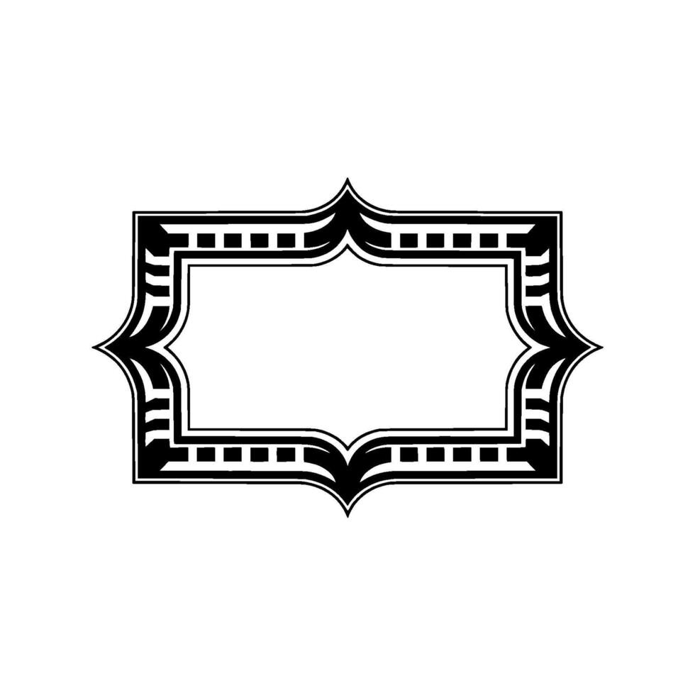 Art Deco Frame, Geometric Ornamentation, Vintage Elegance, Retro vector