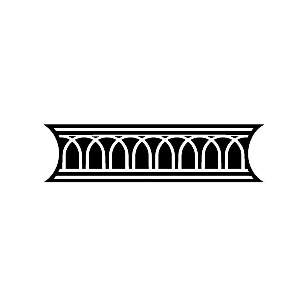 Gothic Archway Emblem, Elegant Border vector