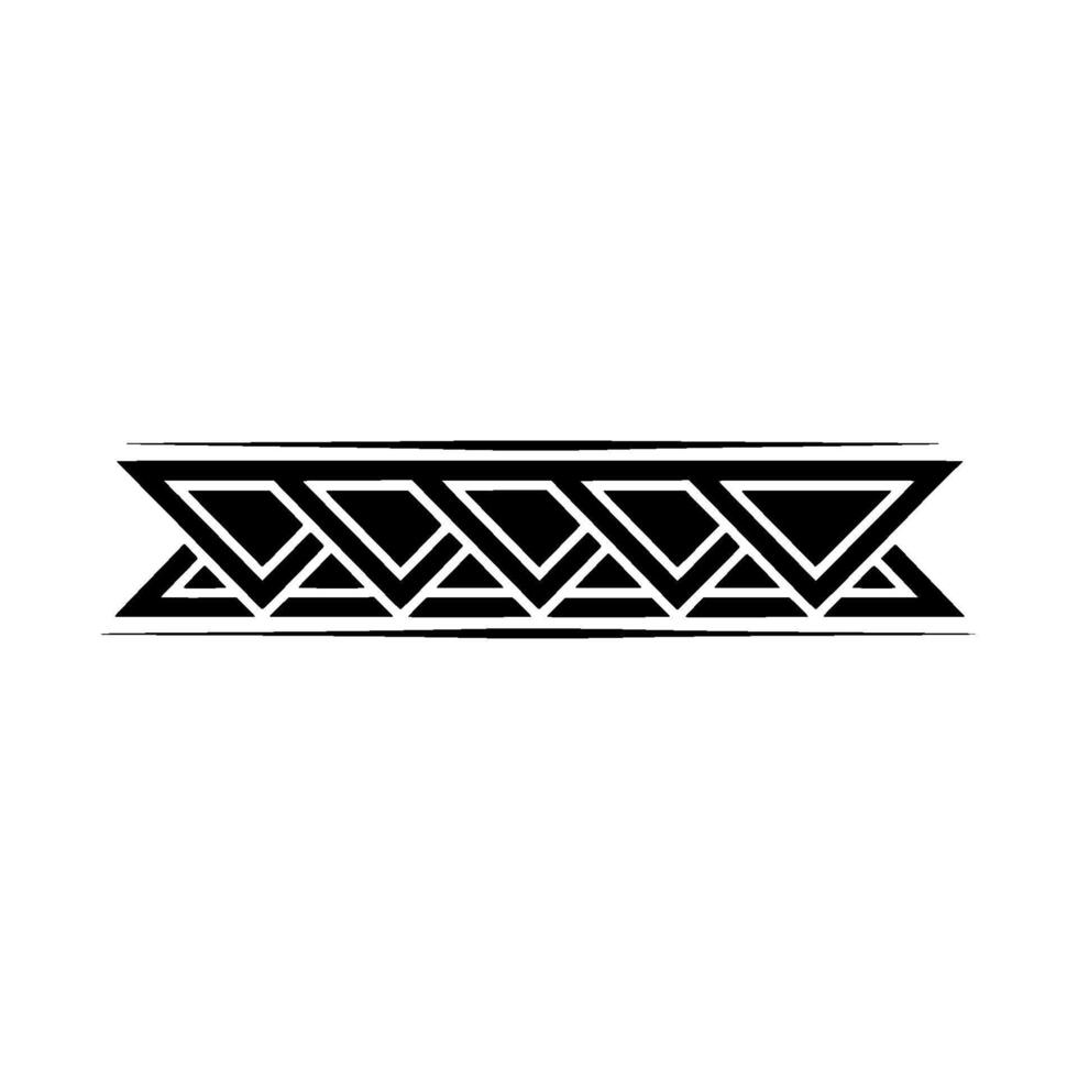 Geometric Deco Border Minimalist Black White vector