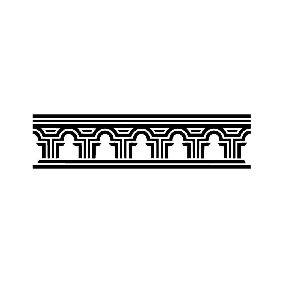 Art Deco Border Geometric Ornamentation, Elegant, Line vector
