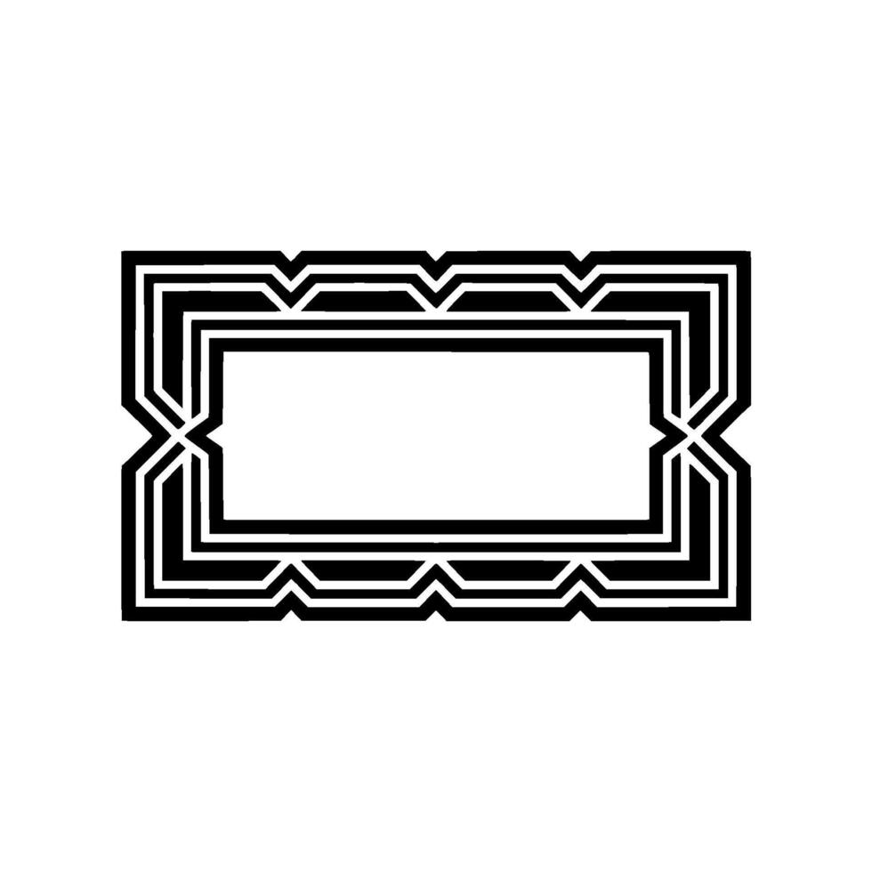 Art Deco Geometric Frame, Elegant Gradient Background vector