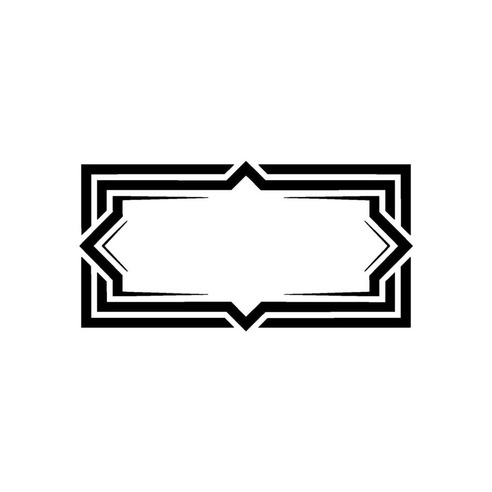 Geometric Deco Frame, Minimalist, Elegant Border, Stylish vector