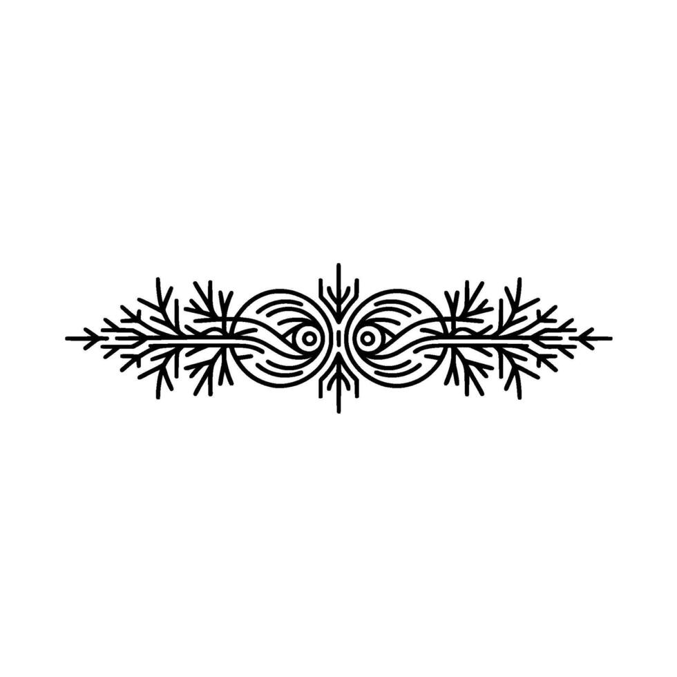 Elegant Line Art Border, Vintage Element vector