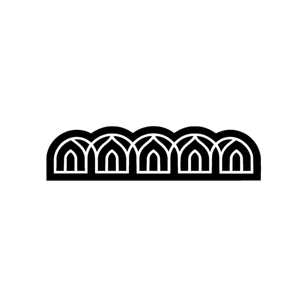 Geometric Arch Motif, Minimalist, Elegant Ornamentation vector