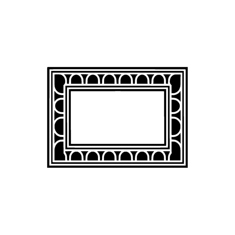 Geometric Frame, Minimalist, Blank Canvas, Outline vector