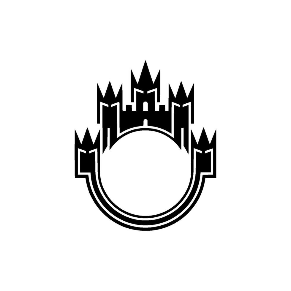 Regal Fortress Emblem, Minimalist vector