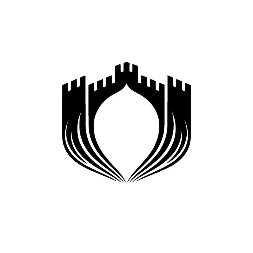 Regal Shield Emblem, Protective Symbol, Medieval Heritage vector
