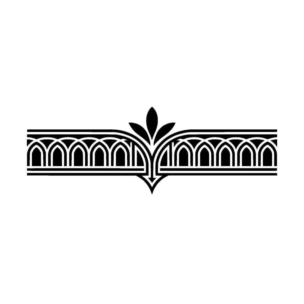 Art Deco Ornamentation, Elegant Divider, Vintage vector