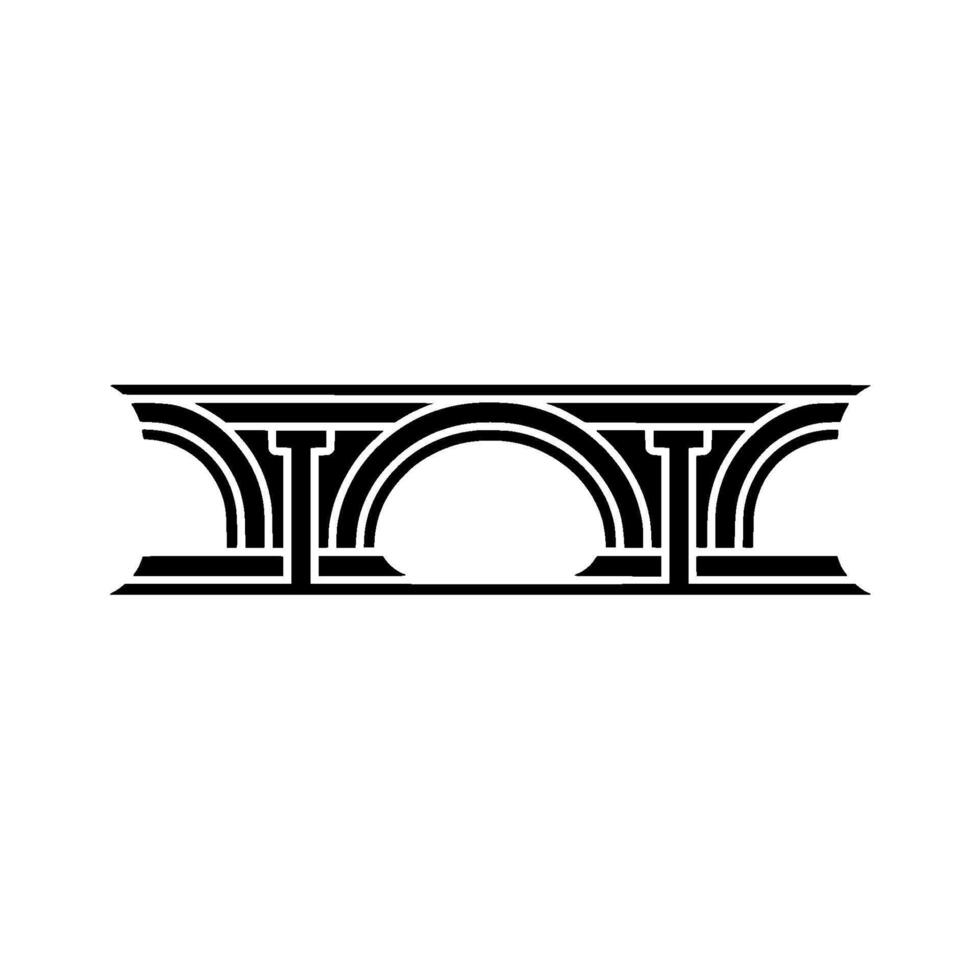 Art Deco Arch Ornament, Geometric, Vintage Style, Pattern vector