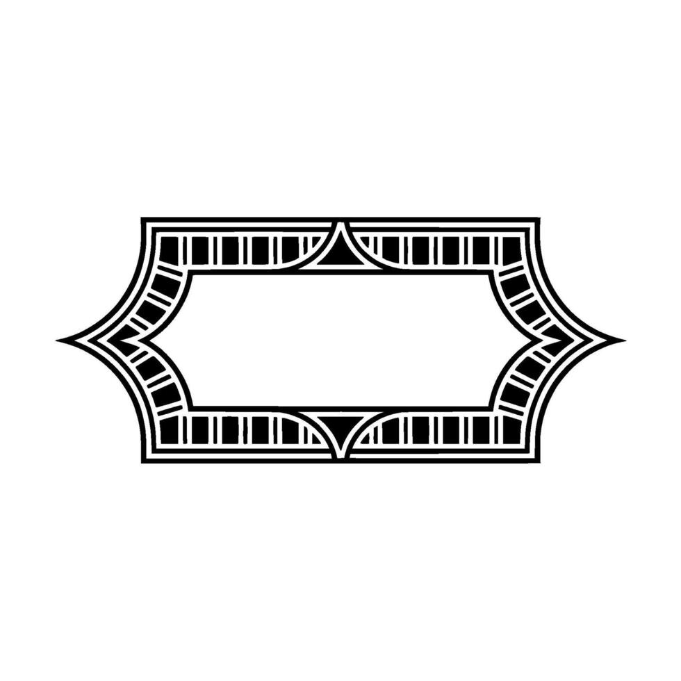 Art Deco Frame, Geometric Ornamentation, Elegant Border, Stylized vector