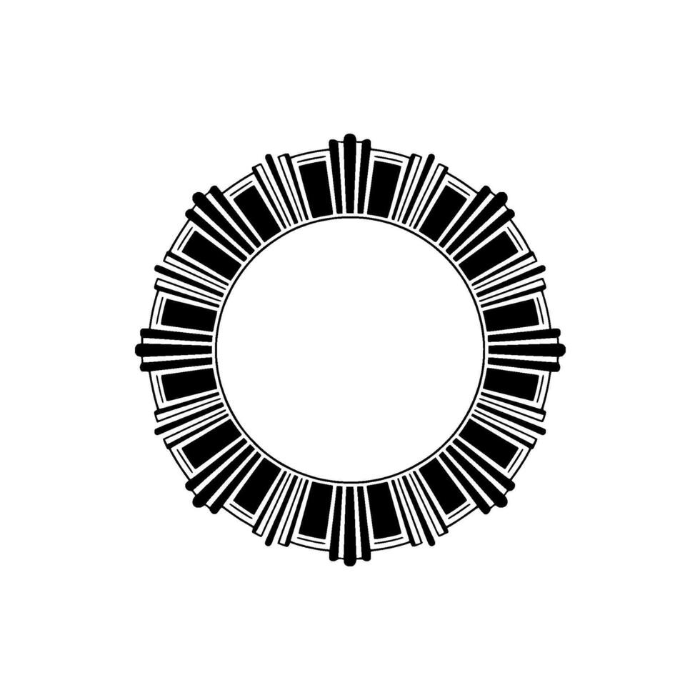 Geometric Radial Frame, Minimalist, Circle vector