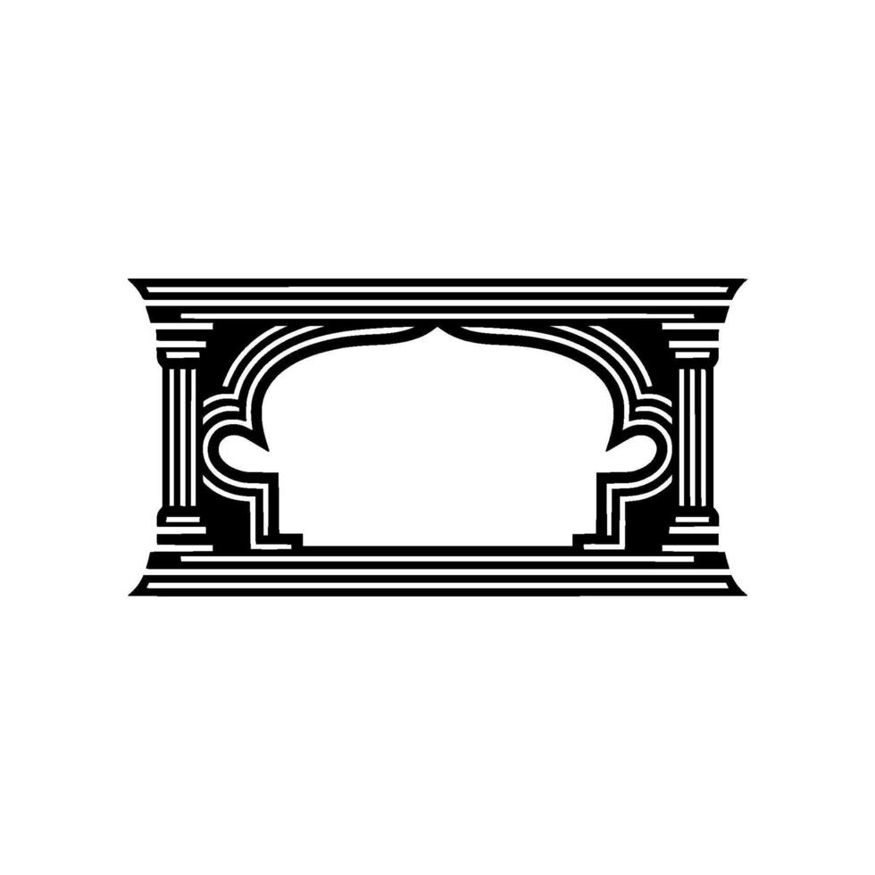 Geometric Archway, Minimalist, Elegant Frame vector